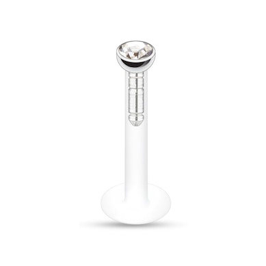Ptfe'st labret neet kaunistatud eri värvitooni kivikestega