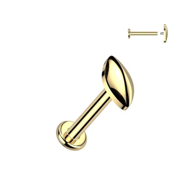 Ümar ovaalne titaanist labret