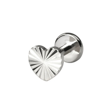 Südamekujuline labret tekstuuri mustriga