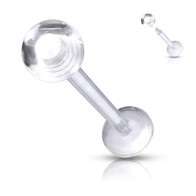 Läbipaistev labret retainer kuuliga