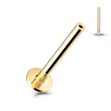 Push-in labret 14K kullast