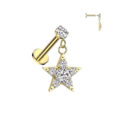 Täheripatsiga labret kivikestega