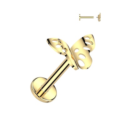 Liblikaga titaanist labret