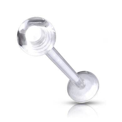 Läbipaistev labret retainer kuuliga