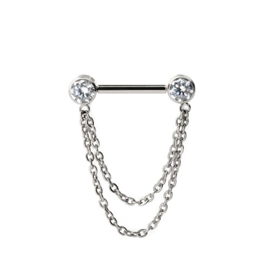 Titaanist nibu barbell kettidega