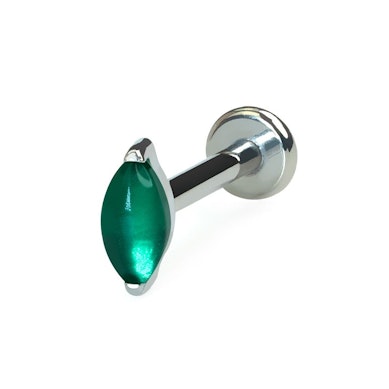 Titaanist labret loodusliku kiviga