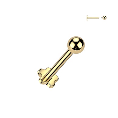 Lameda lilletagusega titaanist labret