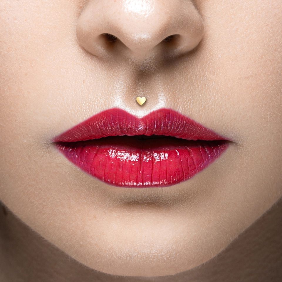 14k kullast labret neet südamekesega