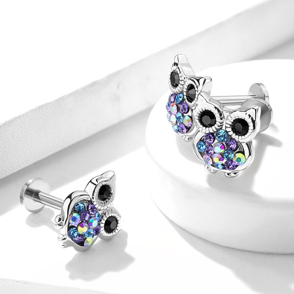 Sisekeerme ja öökulli kaunistusega labret