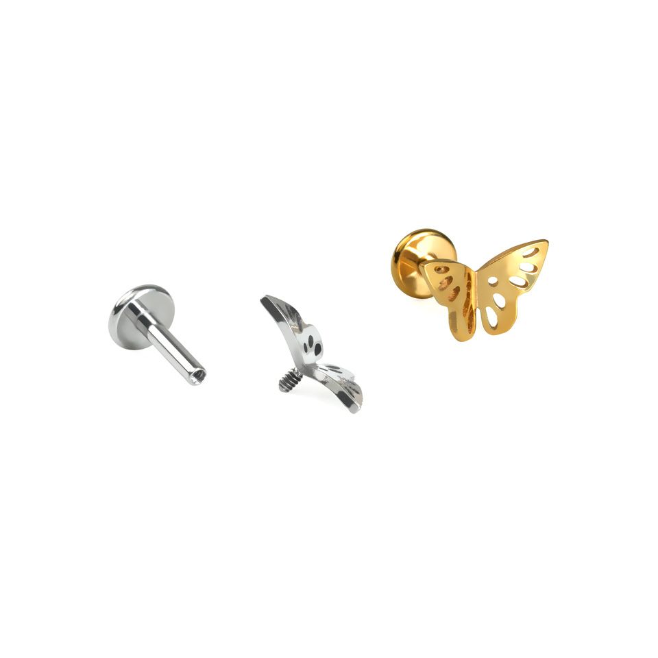 Liblikaga titaanist labret