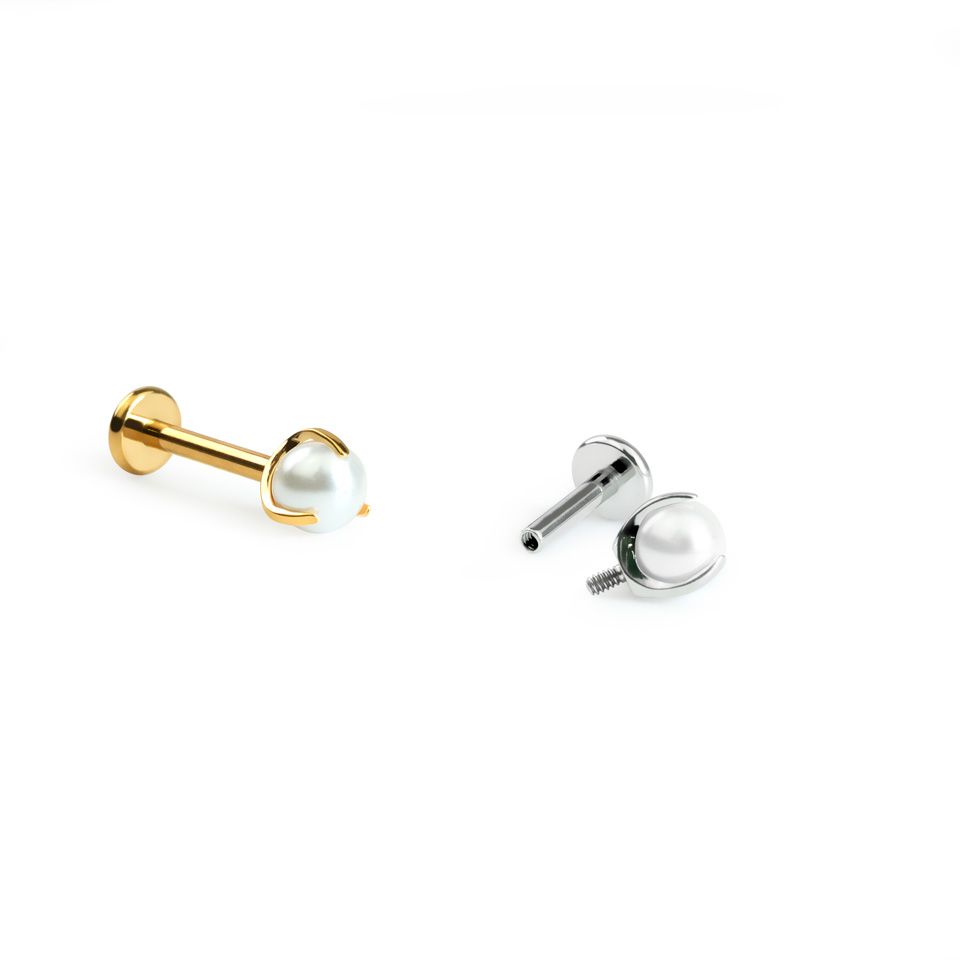 Pärliga titaanist labret