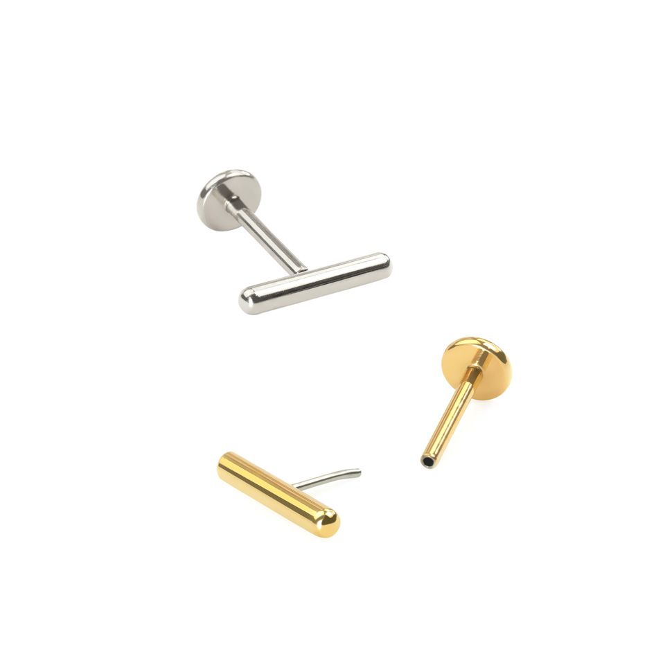 Titaanist labret ribaga