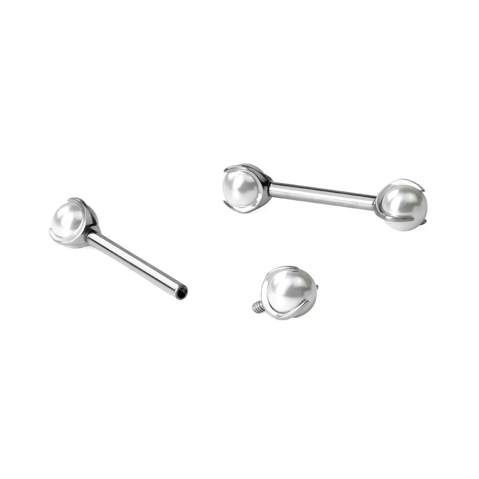 Titaanist pärlitega nibu barbell