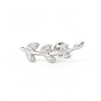 Kõrvaneet oksakese ja kivikestest lehtedega