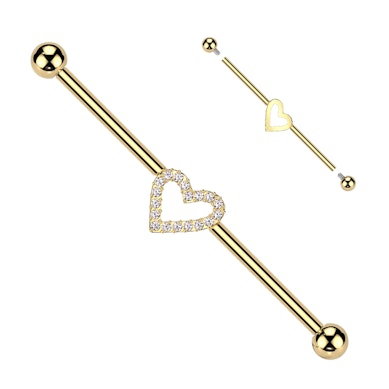 Titaanist industriaal barbell südamega