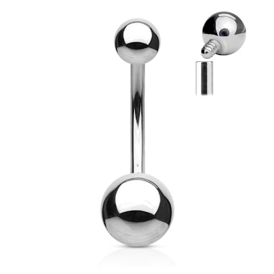 Kirurgilisest terasest sisekeermega nabaneet