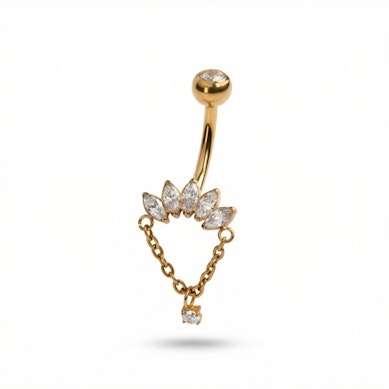 Titaanist nabaneet markiisilõikega kivide ja ripatsiga