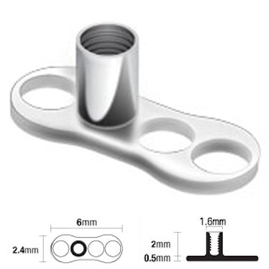 Dermal anchor base titaanist