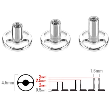 Ümar dermal anchor base titaanist