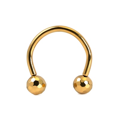 Hobuserauakujuline barbell titaanist lihvitud kuuliga