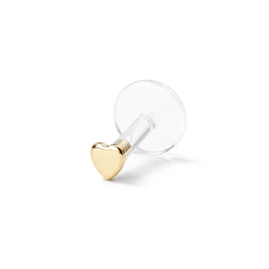 14k kullast labret neet südamekesega