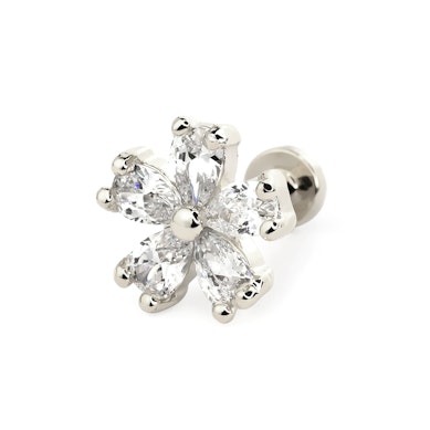 Sisekeermega labret neet viieõielise lillega