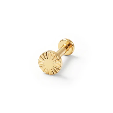 Titaanist labret teemant mustriga