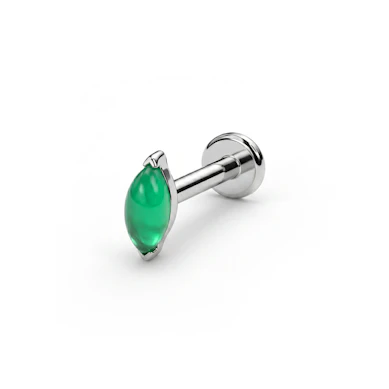 Titaanist labret loodusliku kiviga