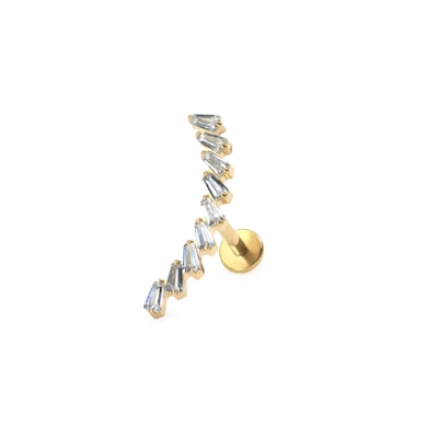 Titaanist labret kividest kaarega