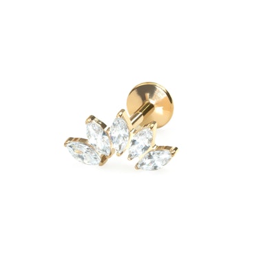 Kaardus titaanist labret 5 kiviga