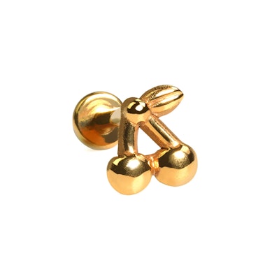 Kirsiga lameda tagusega titaanist labret