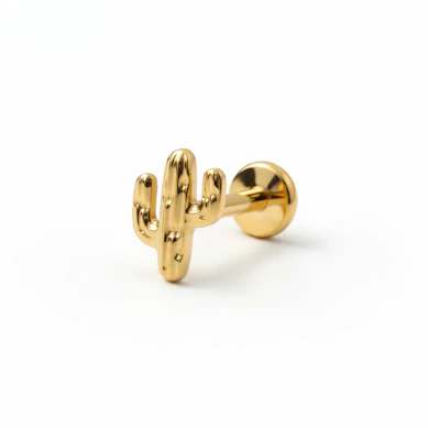 Kaktusega titaanist labret