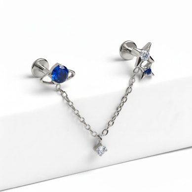 Titaanist kosmose labrettide duo