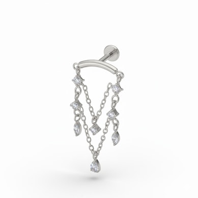 Titaanist labret lühtrist ripatsiga