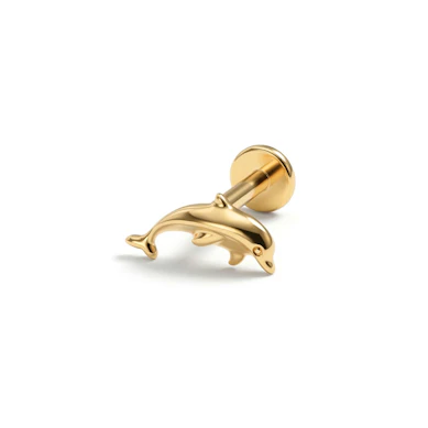 Titaanist delfiiniga labret