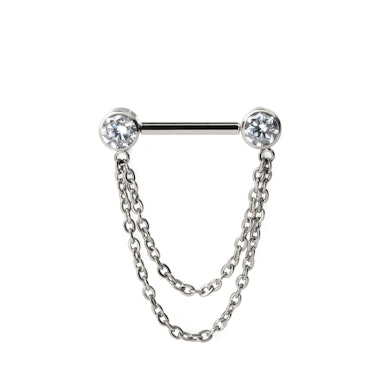 Titaanist nibu barbell kettidega