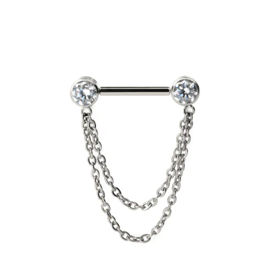 Titaanist nibu barbell kettidega