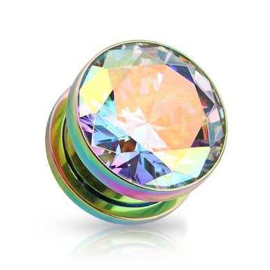 Titaani kihiga kaetud plug kiviga ja keermega