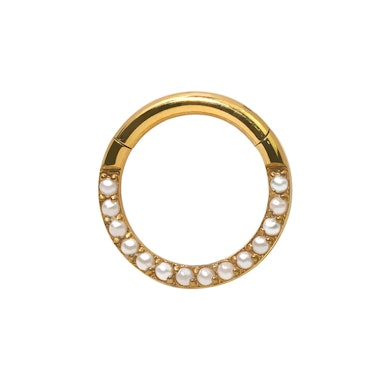 Titaanist rõngas esipärlitega