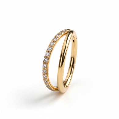 Titaanist topeltrõngas kivikestega