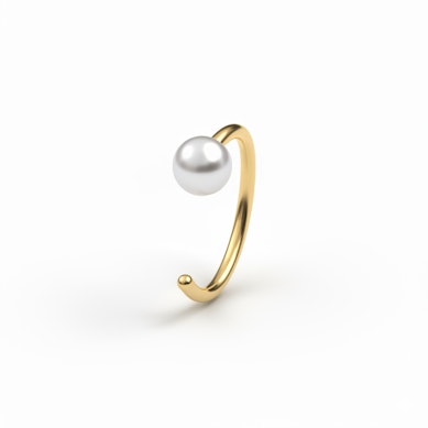 Pärliga titaanist avatud rõngas