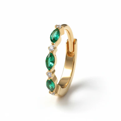 Titaanist rõngas värviliste kividega