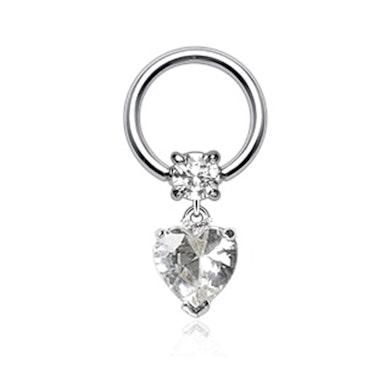 Rõngas südamekujulise ripatsiga