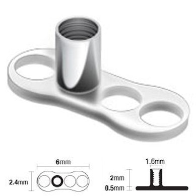Dermal anchor base titaanist