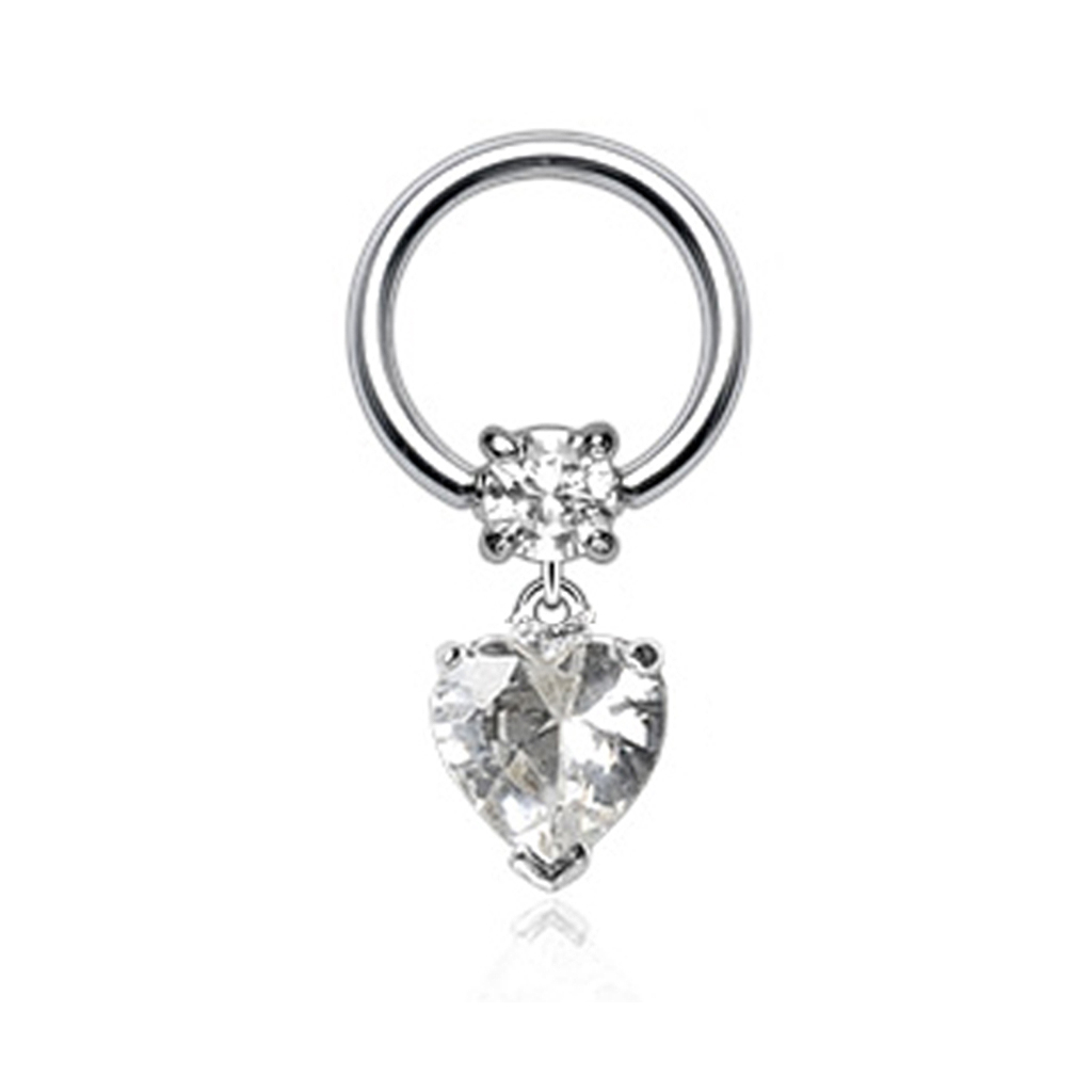 Rõngas südamekujulise ripatsiga