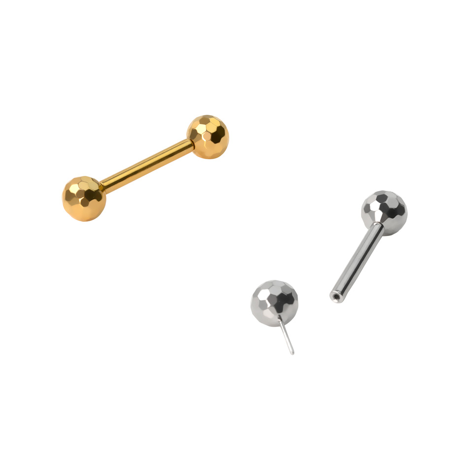 Titaanist push in barbell diskokuulidega