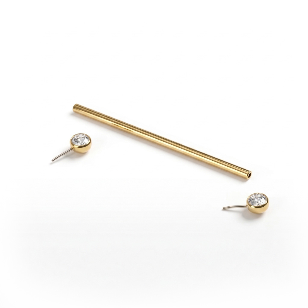 Titaanist industriaal barbell kividega