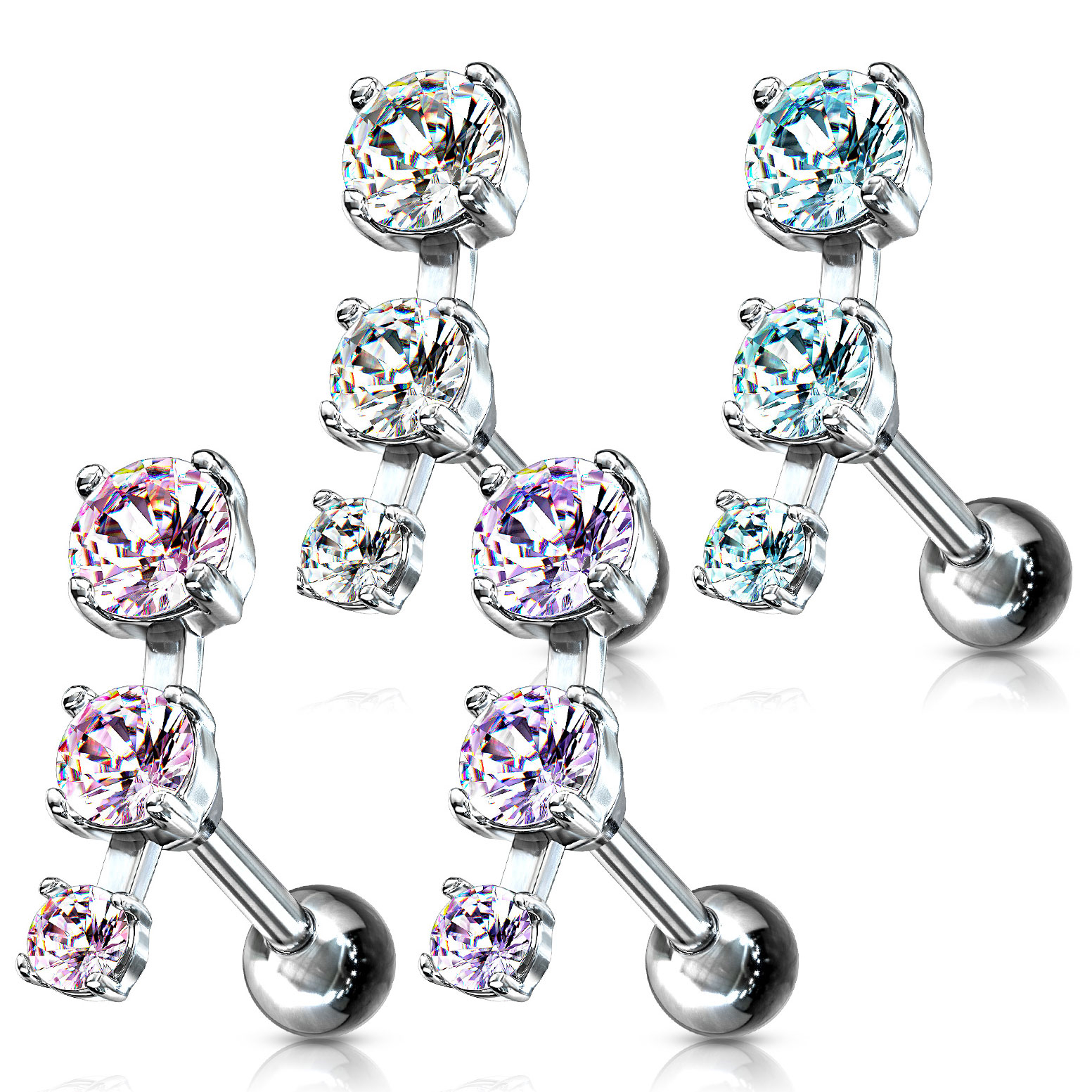 Kõrvaneet 3-eri suuruses kiviga