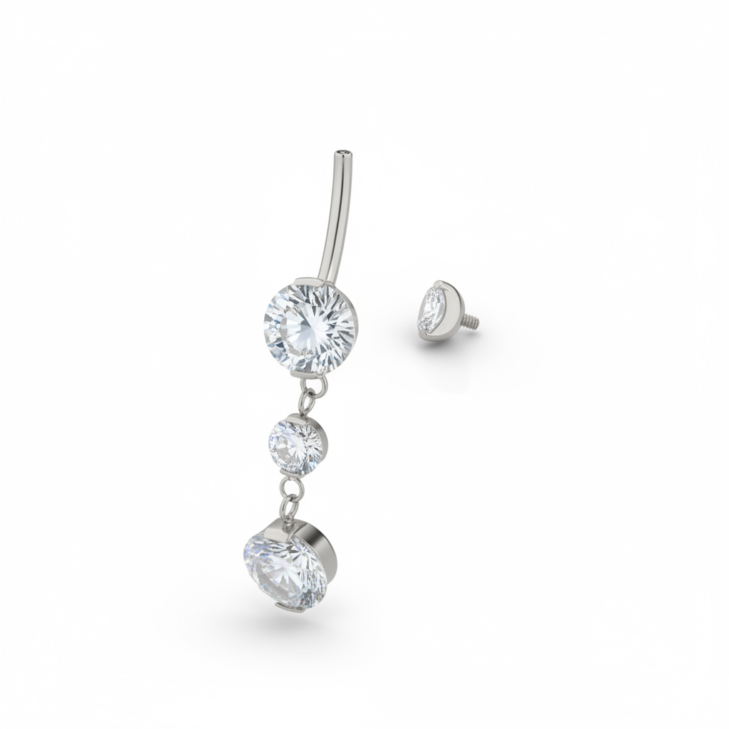 Titaanist ripatsiga nabarõngas