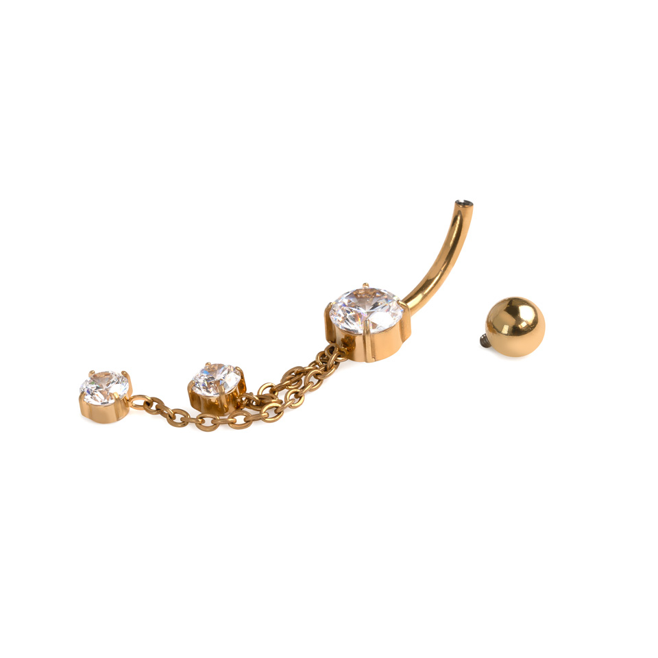 Titaanist nabaneet kettide ja kivikestega